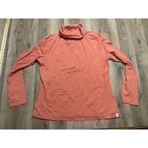 Old Ranch Shirt, Women's Size XL, Orange, Turtleneck, Long Sleeve